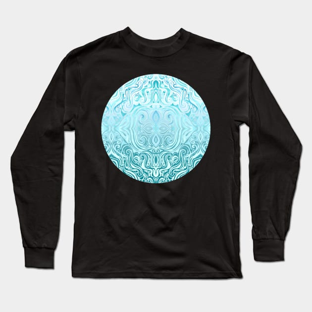 Twists & Turns in Turquoise & Teal Long Sleeve T-Shirt by micklyn